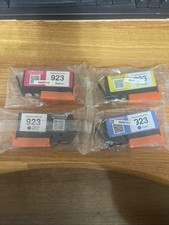 923 Ink Cartridges for HP Printers, Black Cyan Magenta Yellow, No Chips, No box