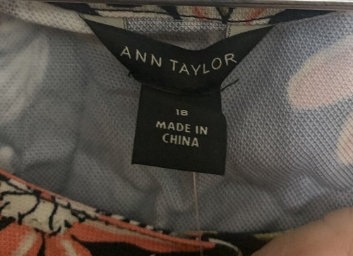 Ann Taylor Belted Jumpsuit Size 18 Floral Retail $139.00 Legs are mid calf. - Picture 5 of 5