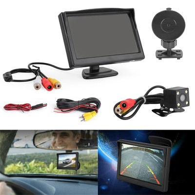 5 inches TFT LCD Car Bildschirmmonitor + 4LED Universal Car Rear View Camera Kit