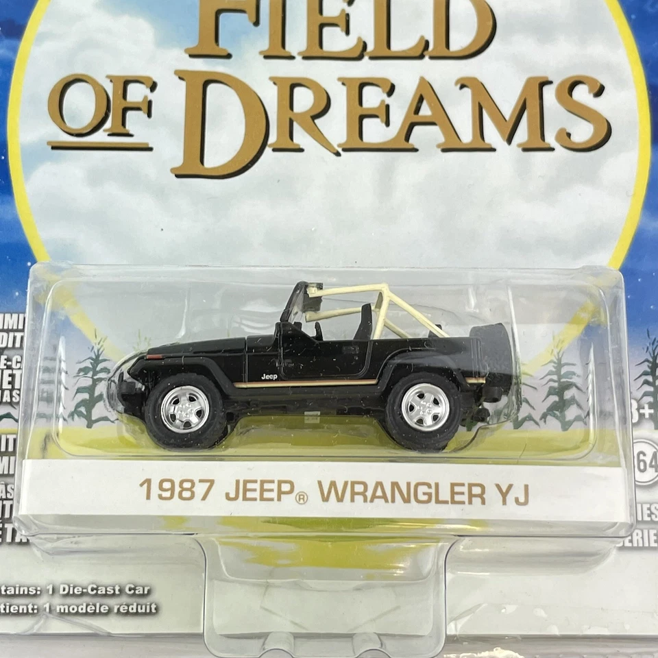 Jeep Wrangler YJ Hollywood Field of Dreams 1987 de colección Greenlight en caja Foto 2 de 4