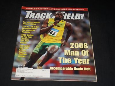 2009 FEBRUARY TRACK & FIELD NEWS MAGAZINE - USAIN BOLT FRONT COVER - L 6395