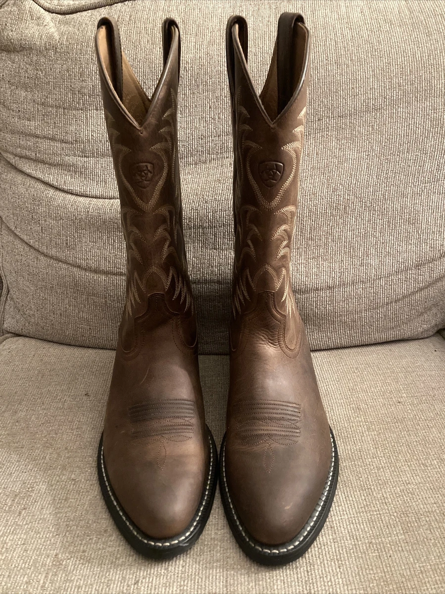 Ariat Heritage R Toe Cowboy Women's Western Boot Distressed Brown