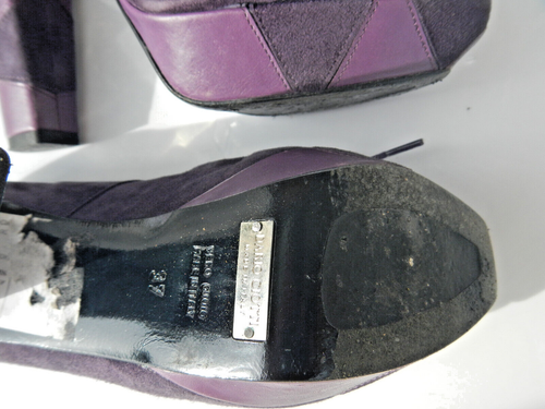 Dario Giotti Designer High Heel Plateau Hochfront Schnür Pumps Leder 37 Sammler - Bild 13 von 14