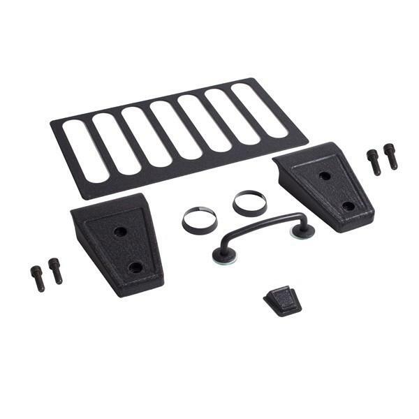 Kit Rénovation Charnières Capot Noir Texturé Anti-Rouille Jeep JK 07-12