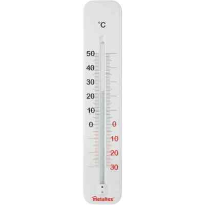 5x Metaltex Innen-Außen-Thermometer 29cm Metall Glas +50--30°C 29x5,5x0,8cm