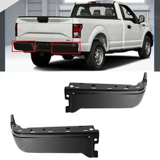 Left & Right Rear Back Bumper End Caps W/o Sensor Hole For 2009-2014 Ford F-150
