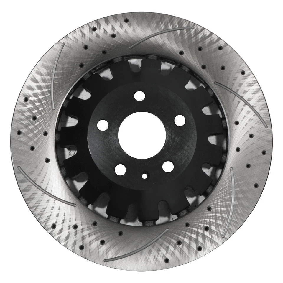 DISCOS DE FRENO DELANTEROS PERFORADOS RANURADOS 370MM PARA AUDI RS3 8P SPORTBACK 11-13 - Imagen 3 de 4