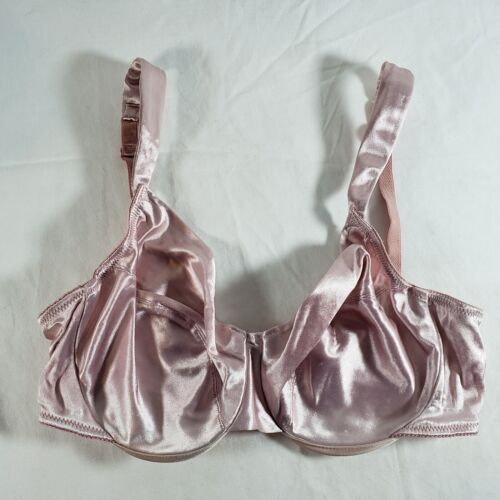 Victoria's Secret Second Skin Satin Unlined Full Coverage Bra 36D Mauve Pink - Afbeelding 1 van 5