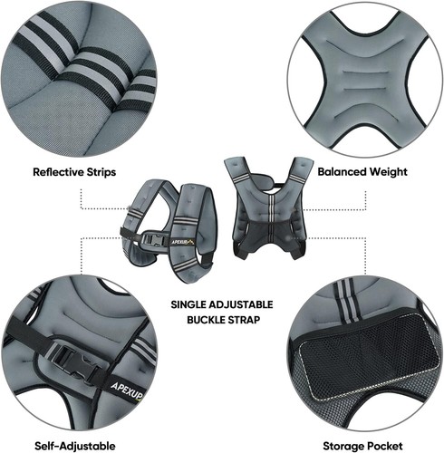 Versatile Workout Weighted Vest Men & Women - Enhance Strength & Endurance - Picture 5 of 9