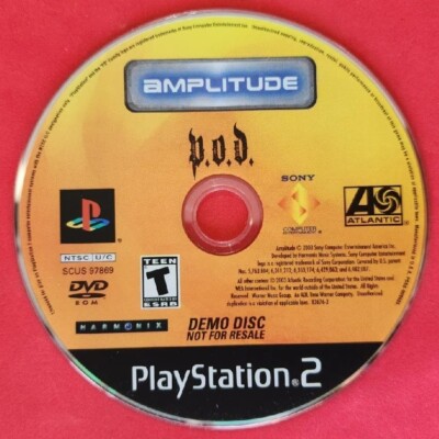 Pod Disc Game PS2 Amplitude disc only, POD Demo Disc *Disc Only* Tested Working Great ...