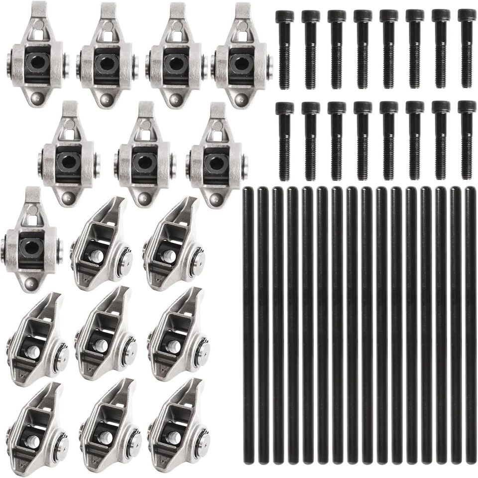 Kit de brazos basculantes y varillas de empuje apto para 4.8L 5.0L 5.3L 6.0L 6.2L LS1 LS2 LS6 LQ4 LQ Foto 3 de 4