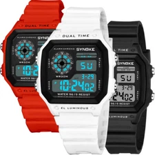 Fashion Men's Sports Watch LED Large Digital Waterproof Multifunction Wristwatch
