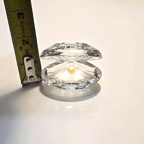 SWAROVSKI CRYSTAL OYSTER SHELL WITH PEARL LARGE ~ MINT - Picture 4 of 5