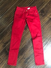 Monkee Genes Red Skinny Jeans Size 24 Leg 30