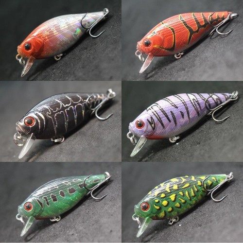 Esche da pesca esca con acqua bassa 2 1/2 pollici per pesca bassi C547 - Foto 11 di 118