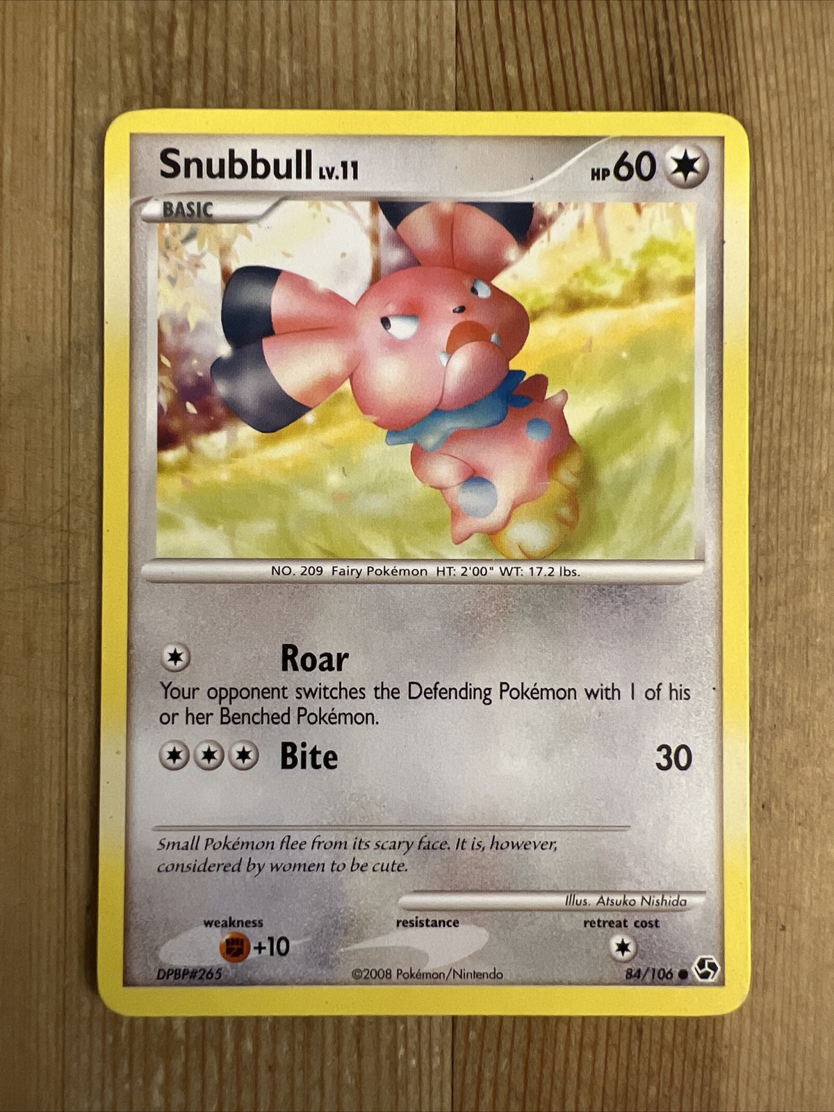 Snubbull - 84/106 - Common MP, English Pokemon Great Encounters