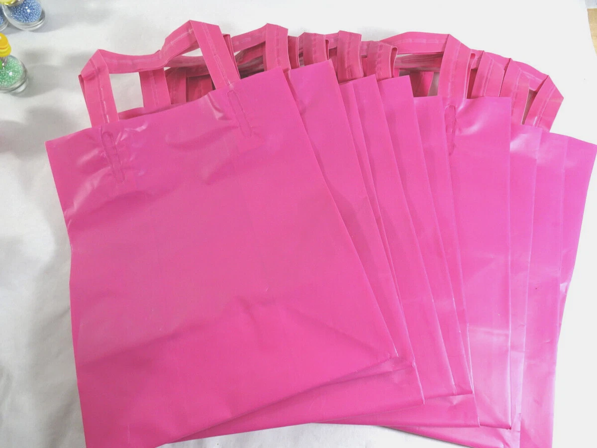 Pink plastic gift online bags