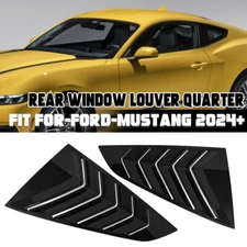 For Ford Mustang S650 GT Dark Horse 2024+ Black Side Quarter Window Louver Rear