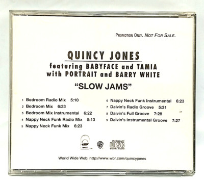 (CD) Quincy Jones    Slow Jams, Promo, PRO-CD-8255-R, EX/EX, 9 Tracks, Rare.