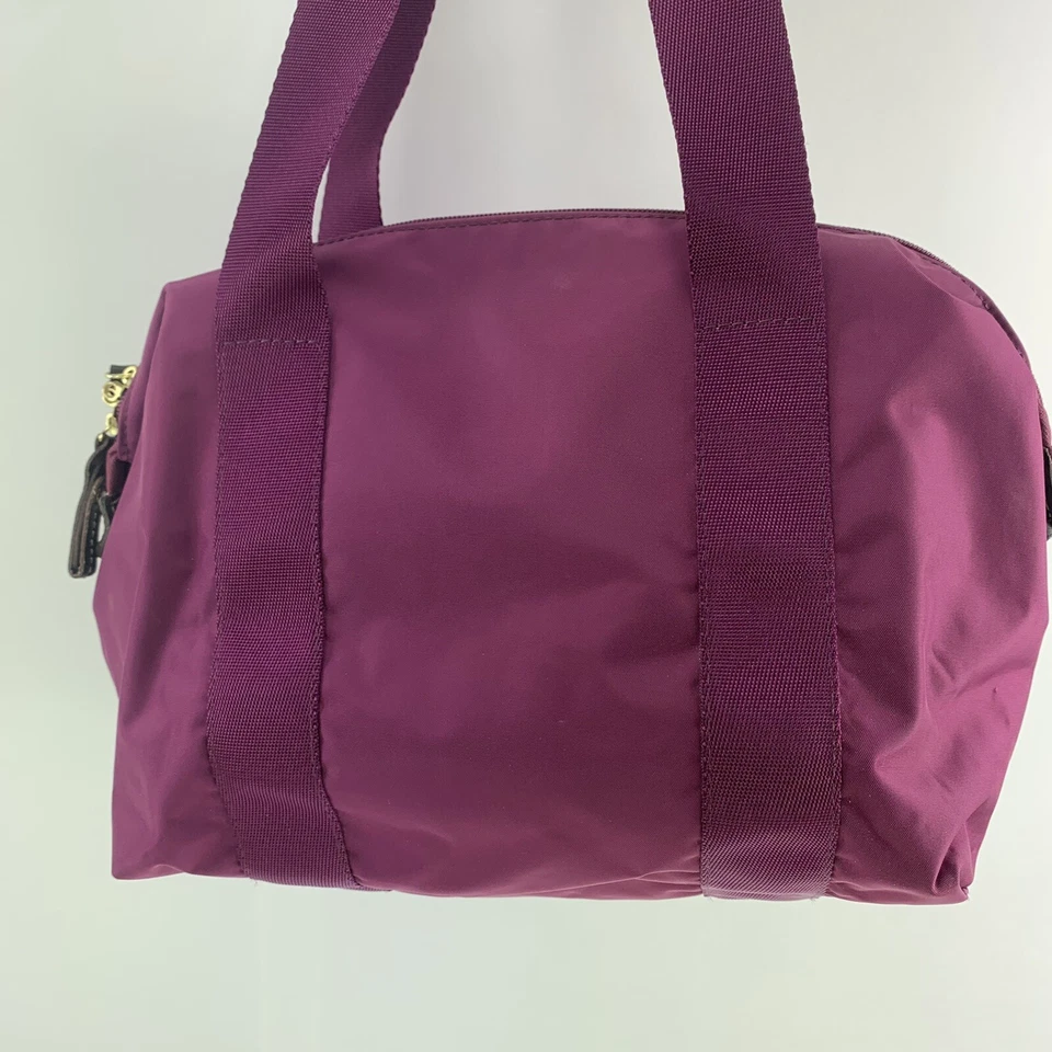 Bolso de Lona Plegable Bric's 11x7” Resistente al Agua Borde de Cuero Rosa Foto 4 de 4