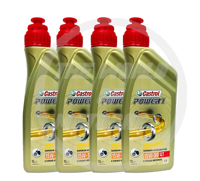 Huile Moteur Castrol Power1 15W50 4T API SL JASO MA Litres X Moto 4T  Power1