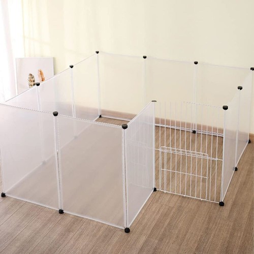 Pet Playpen Cat Fence Dog Cage DIY Customizable Plastic Panel Indoor Outdoor - Picture 4 of 10