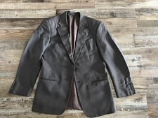 EUC ARMANI COLLEZIONI Gray Brown Silk Wool Blazer 40R L