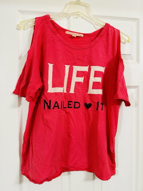 Plus Sized Women’s Rebellious One Cold Shoulder Shirt - Size 1X