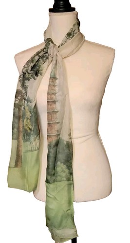 Fox & Chave British Library Pure Silk Scarf HANDMADE