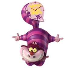 Bradford Exchange Disney Alice In Wonderland Cheshire Cat Glow Dark Wall Clock