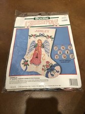 Cross Stitch Bucilla 82828 Gabriella Angel Christmas Stocking 1990