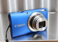 Canon PowerShot A4000 IS Camera - 16MP, 8x Opt Zoom, BLUE, Works/Tested *CLEAN!*