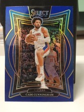 2024-25 Panini Select Basketball Blue Prizm Cade Cunningham #65
