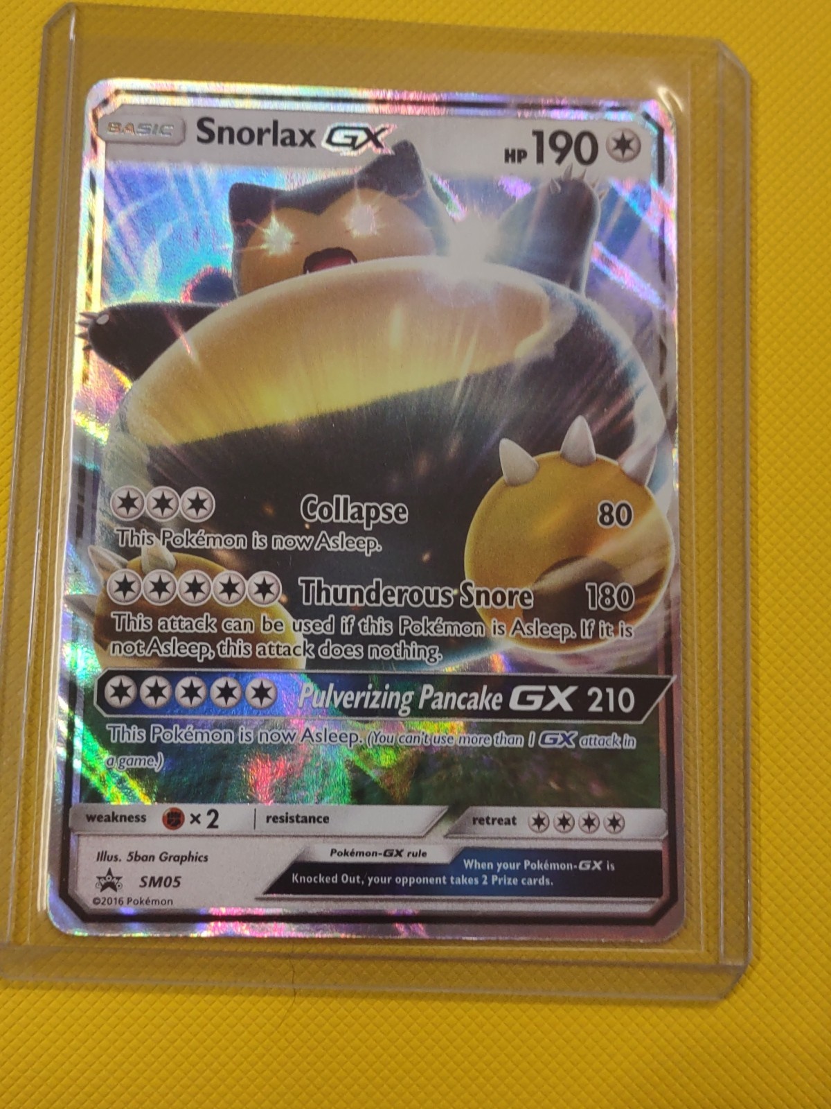 Snorlax GX - SM05 Holo Promo Sun & Moon Promo Pokemon LP