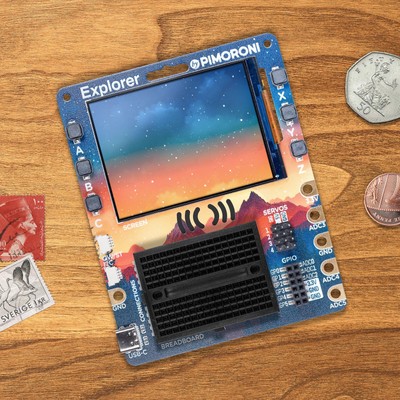 Pimoroni, Explorer Starter Kit, RP2350, 150MHz, Display, Sensor Suite,