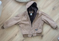 Polar King Kids Brown Fleece Lined Hooded Zip Jacket Medium