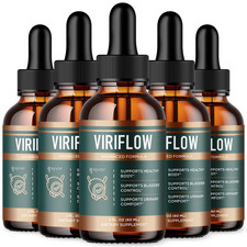 (5 Pack) Viriflow Male Support Drops Advanced Viri Flow Supplement, 150 Servings