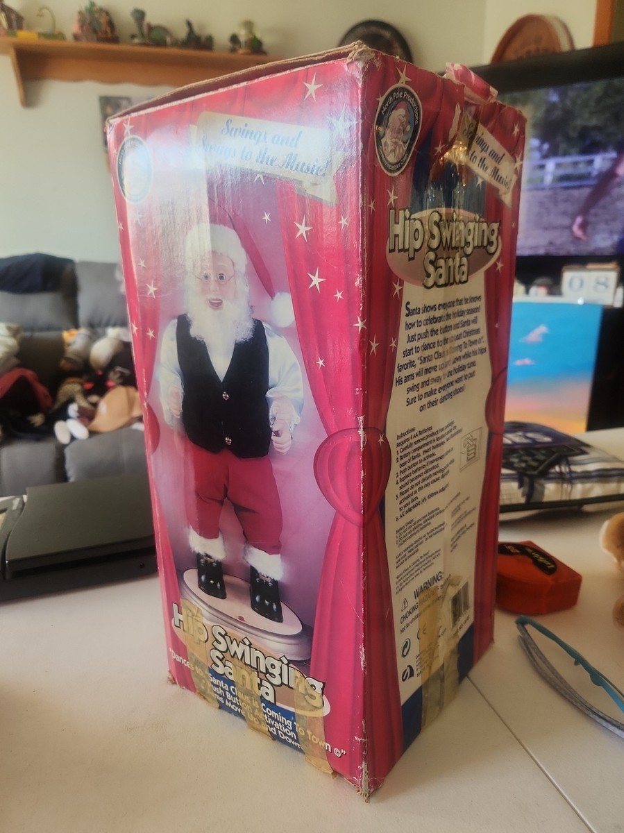 Vtg Gemmy Hip Swinging Santa Singing Santa Claus is Coming to Town