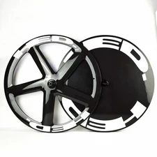 700C Road/Track/fixed Gear Bike Wheelset Carbon Five-spoke/ Rear Disc Wheel