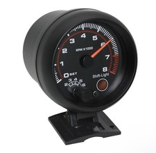Tachometer Gauge Universal 3.75 Inch 95mm 12V White LED Auto 0-8000 RPM Meter