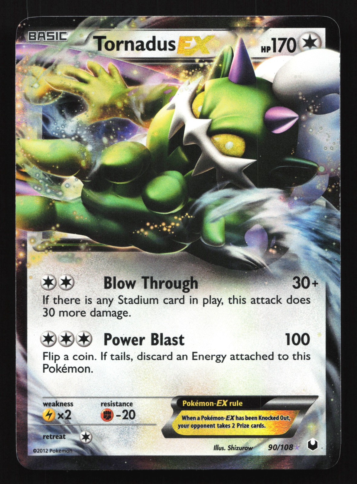 Tornadus EX 90/108 Dark Explorers Ultra Rare Pokemon Card