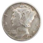 1940-P Mercury Dime VF Very Fine 90% Silver