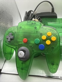 Nintendo 64 N64 Funtastic Jungle Green Console, 2 Controllers -READ LISTING