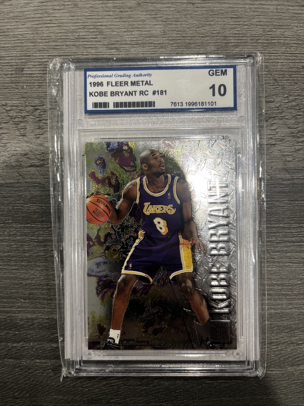 1996-97 Fleer Metal Kobe Bryant Rookie RC HOF #181 PSA 10 Gem Mint