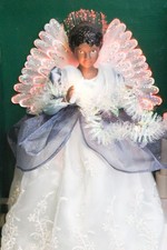 Vintage Angel Brianna Light Fiber Optic 15" Magical Christmas Tree Topper