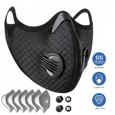 Half Face Shield Dust Mask Respirator Reusable Facepiece With Replacement Filter
