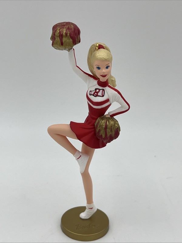 2002 Hallmark Keepsake Barbie Cheer for Fun Ornament with Box & Memory Card GUC