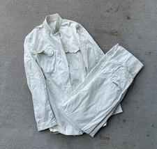 Uniforme comandante tropicale bianca navale seconda guerra mondiale vintage anni 40