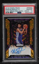 2018 Prizm Fast Break Rookie Gold 5/10 Marvin Bagley III PSA 10 GEM MT Auto 0y8e