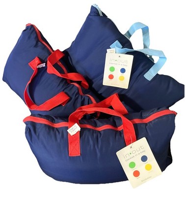 Brookstone Football Stadium Blanket Blue Polyester Zip Closure 72x62